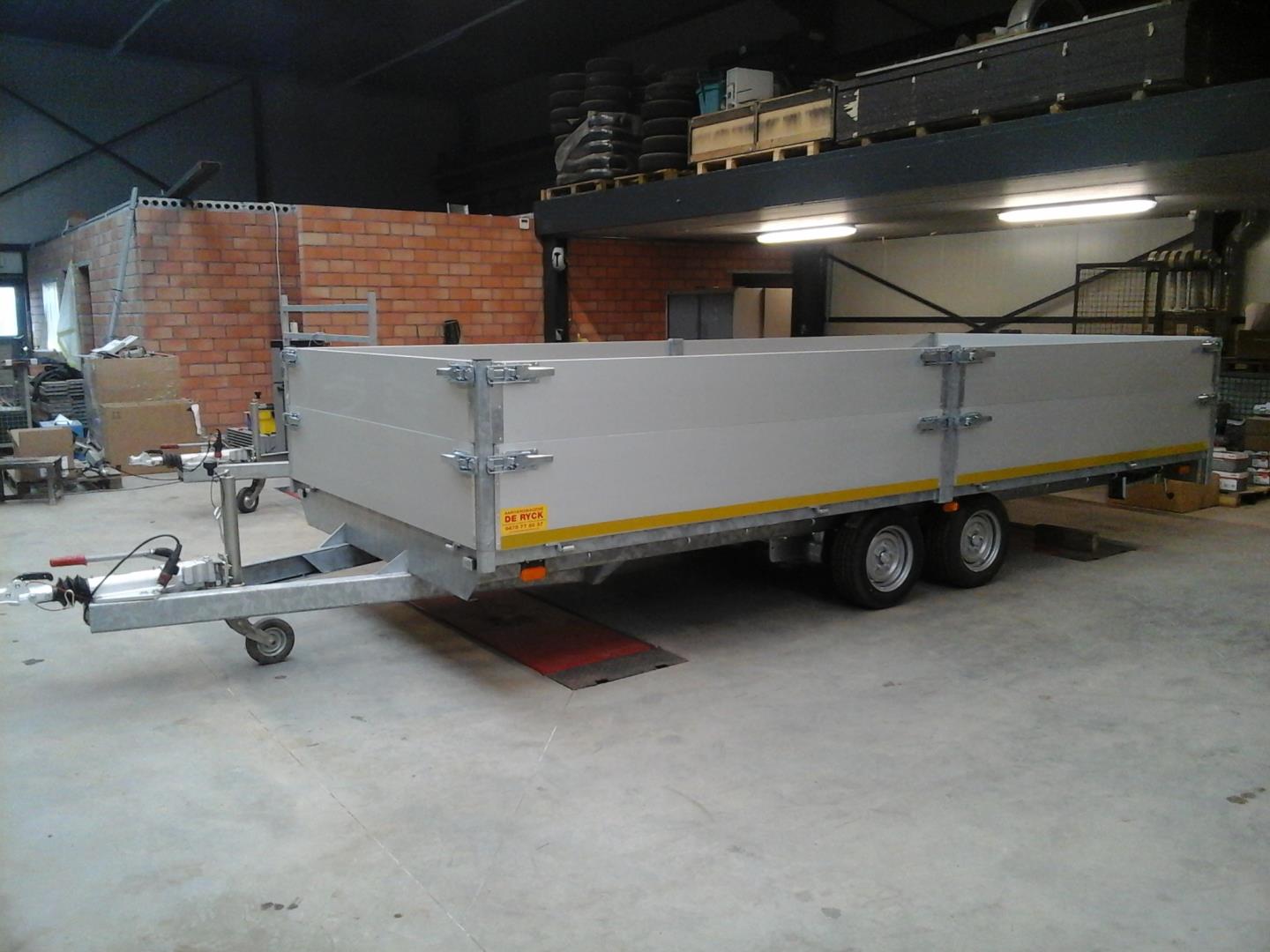 plateau aanhangwagen dubbelas geremd 3000kg-4mx2m20x30